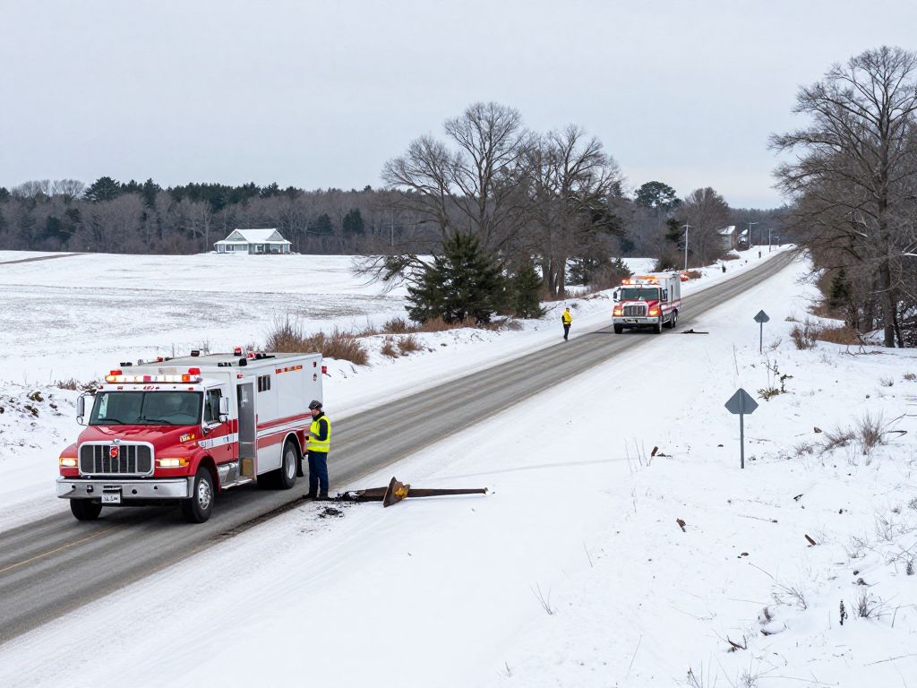 Beaufort County roads treated with salt brine for winter weather safety.