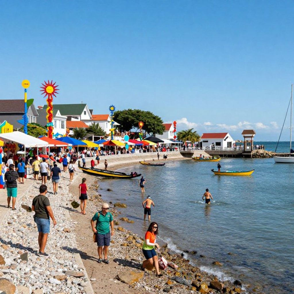 Scene from the Beaufort Water Festival with community members celebrating.