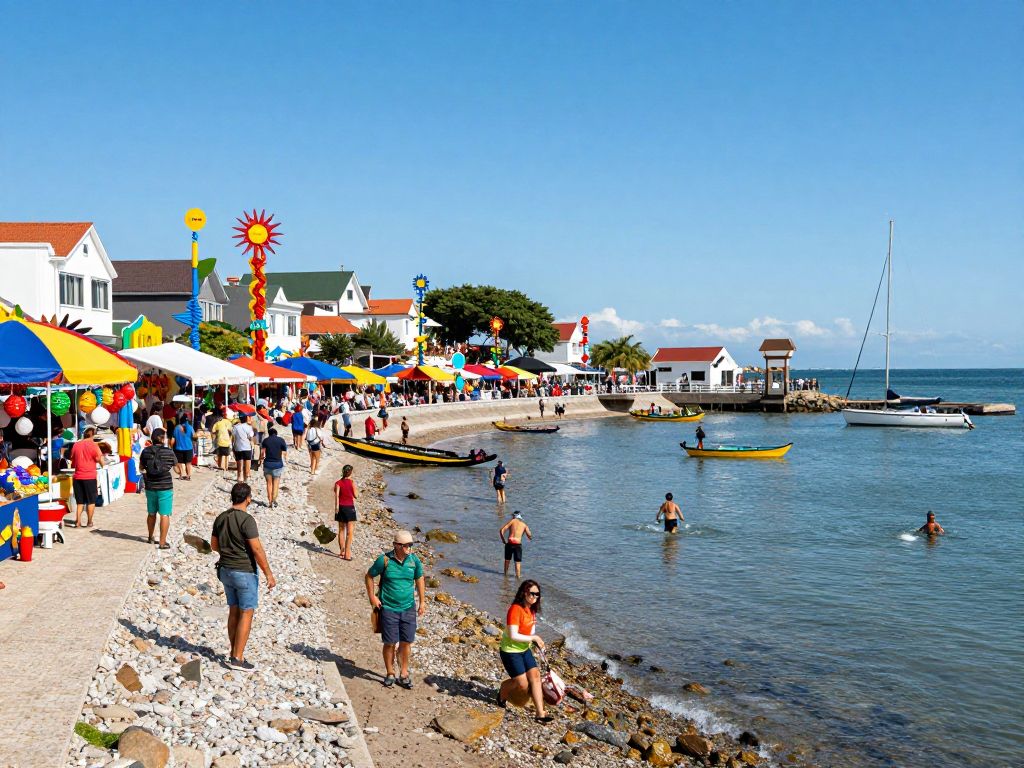 Scene from the Beaufort Water Festival with community members celebrating.