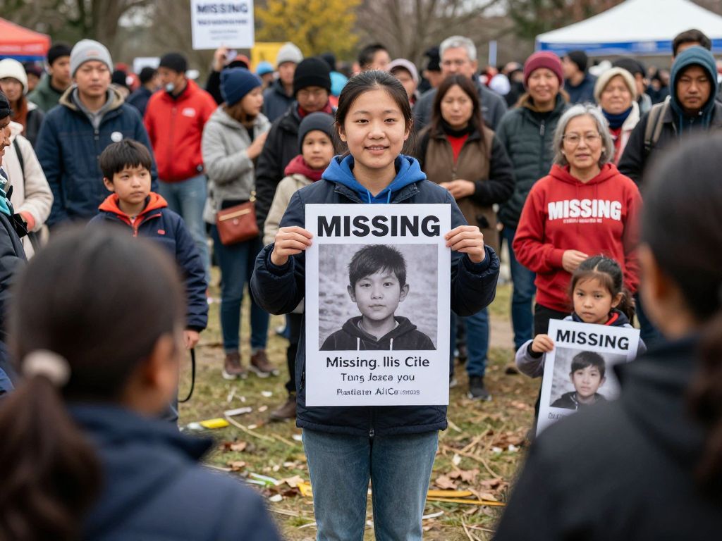 A community event focused on supporting efforts to find missing children.