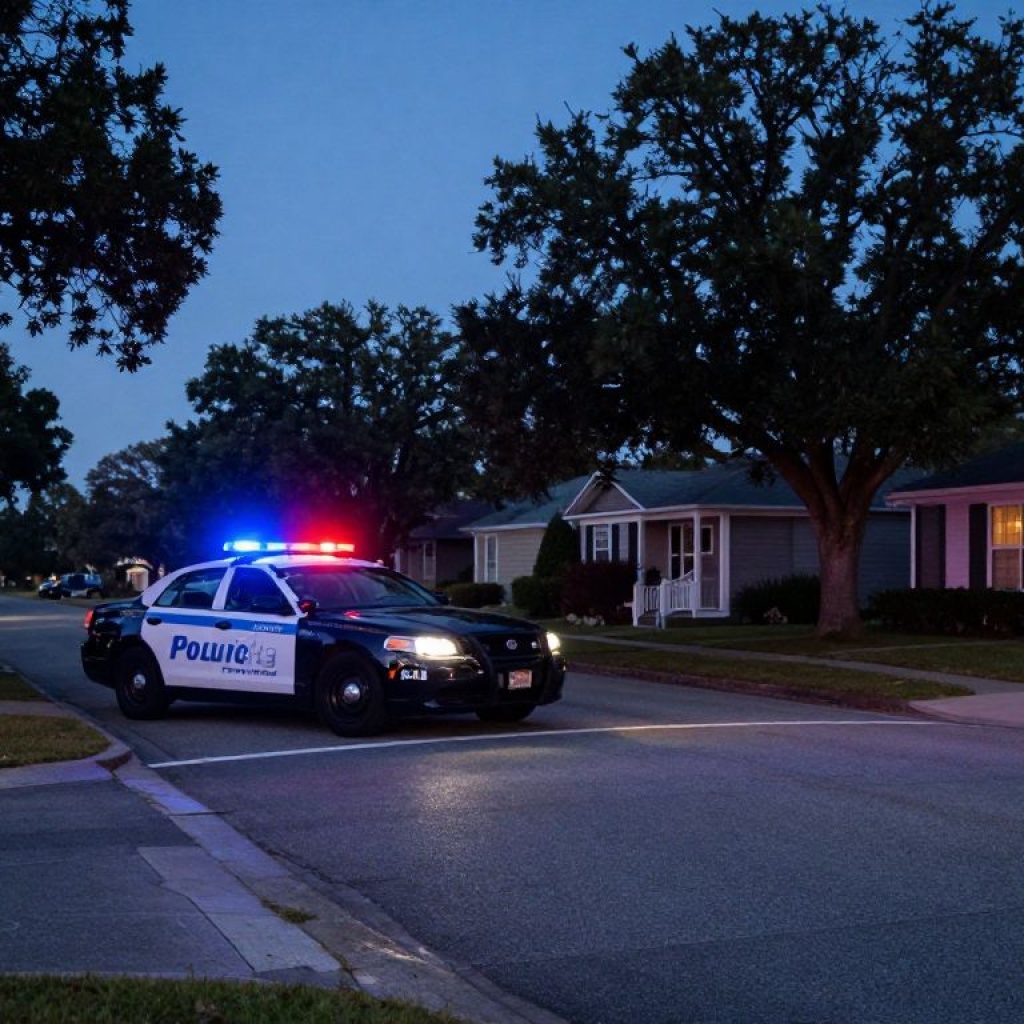 Police car at a traffic stop in Beaufort County