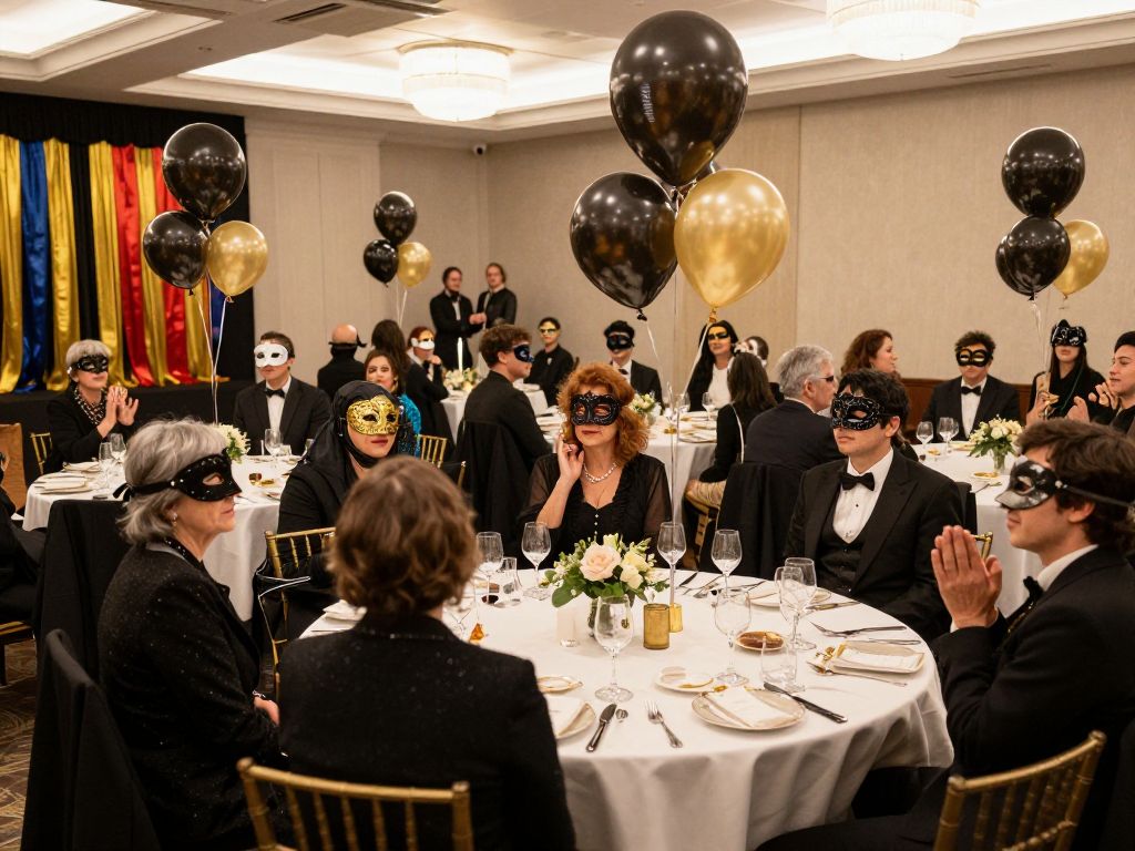 Guests enjoying the Havelock Chamber of Commerce Annual Masquerade Dinner.