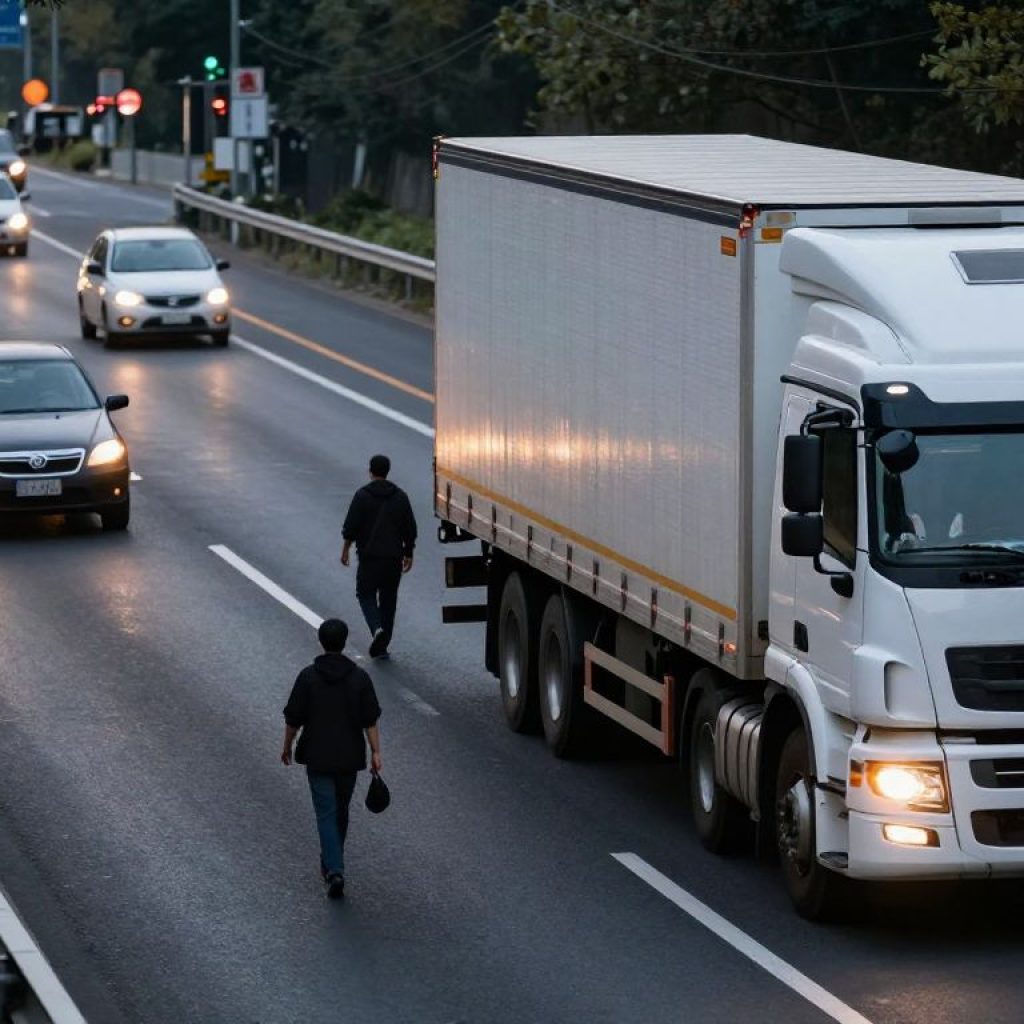Scene of the pedestrian accident on U.S. 17 in Beaufort County