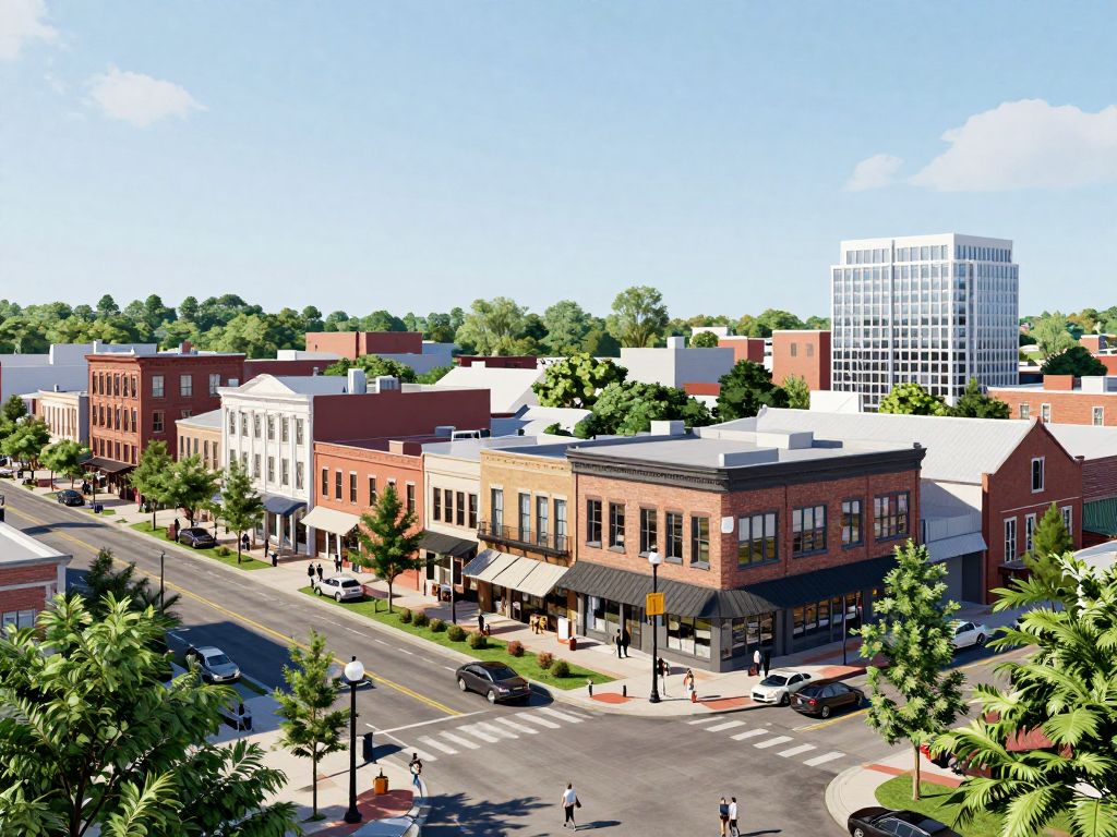 Illustration of Downtown Beaufort showcasing new developments.