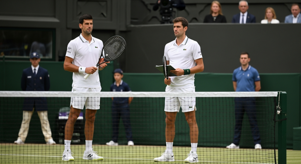 Djokovic Advances at Wimbledon, Drawing Attention in Beaufort