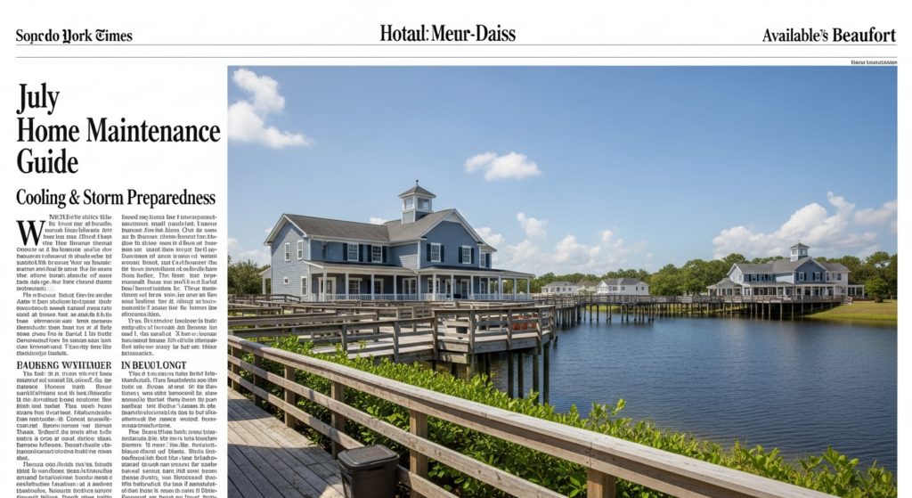 July Home Maintenance Guides Emphasize Cooling, Storm Preparedness in Beaufort