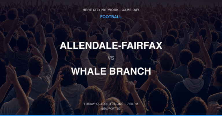 Allendale-Fairfax vs. Whale Branch — Football Game Day — Beaufort, SC — Oct 30, 2026