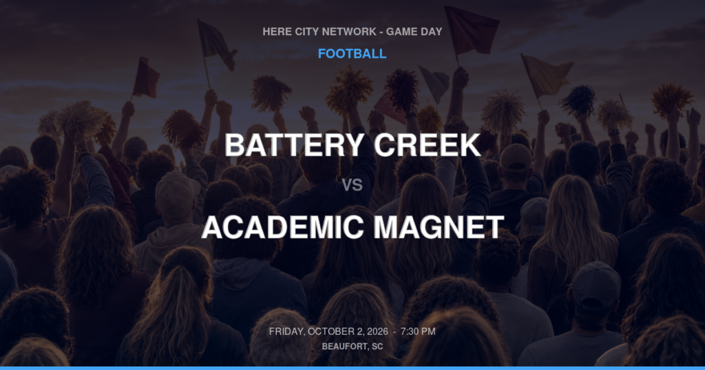 Battery Creek vs. Academic Magnet — Football Game Day — North Charleston, SC — Oct 2, 2026