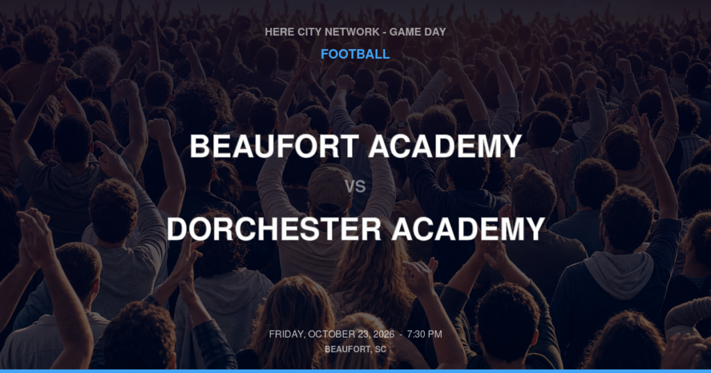 Beaufort Academy vs. Dorchester Academy — Football Game Day — St. George, SC — Oct 23, 2026