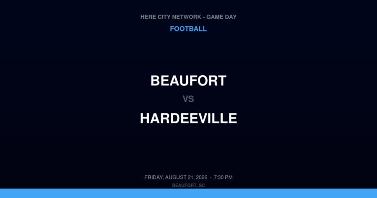 Beaufort vs. Hardeeville — Football Game Day — Beaufort, SC — Aug 21, 2026