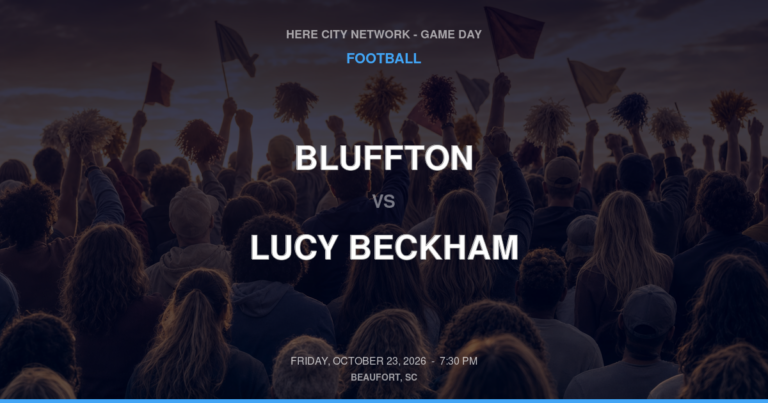 Bluffton vs. Lucy Beckham — Football Game Day — Mount Pleasant, SC — Oct 23, 2026