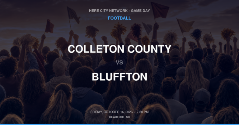 Colleton County vs. Bluffton — Football Game Day — Bluffton, SC — Oct 16, 2026