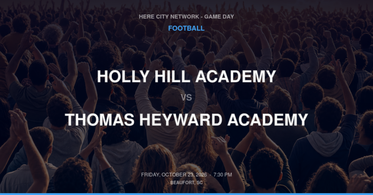 Holly Hill Academy vs. Thomas Heyward Academy — Football Game Day — Ridgeland, SC — Oct 23, 2026