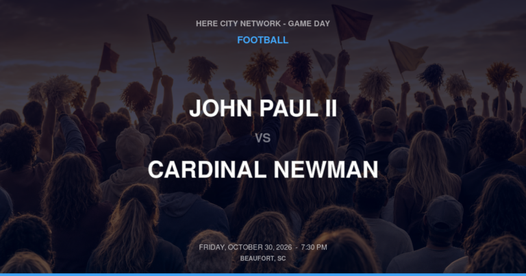 John Paul II vs. Cardinal Newman — Football Game Day — Columbia, SC — Oct 30, 2026