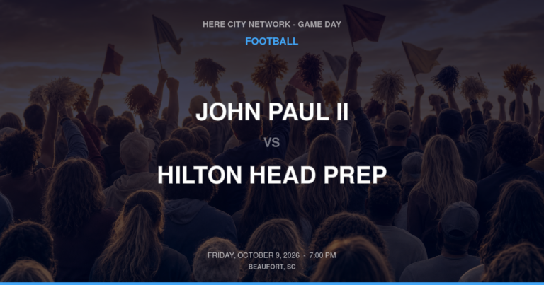 John Paul II vs. Hilton Head Prep — Football Game Day — Hilton Head Island, SC — Oct 9, 2026