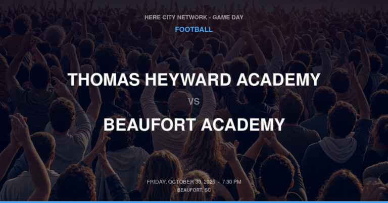 Thomas Heyward Academy vs. Beaufort Academy — Football Game Day — Beaufort, SC — Oct 30, 2026