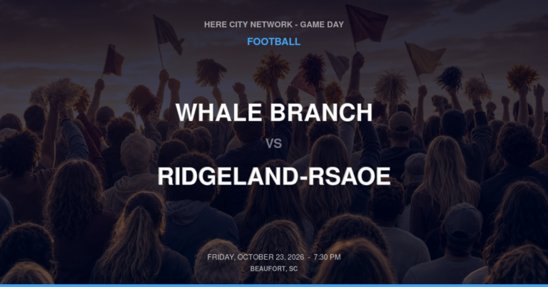 Whale Branch vs. Ridgeland-RSAOE — Football Game Day — Ridgeland, SC — Oct 23, 2026